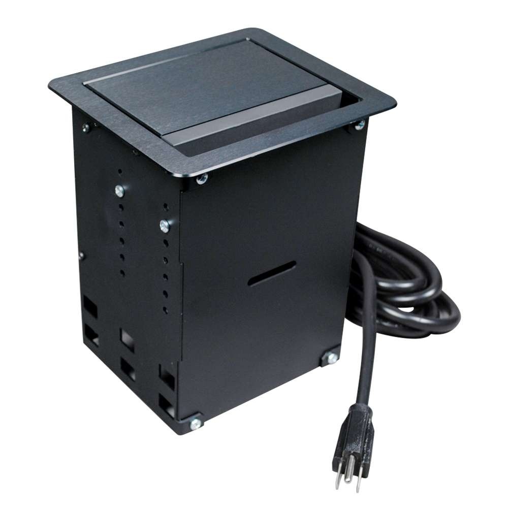 Wiremold® InteGreat™ A/V Table Box Black Conference Table Boxes and