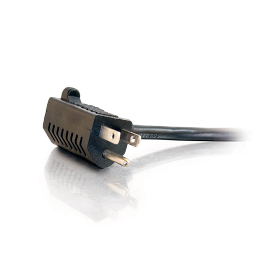 1.5ft (0.46m) 16 AWG Universal Power Cord With Extra Outlet AC Power