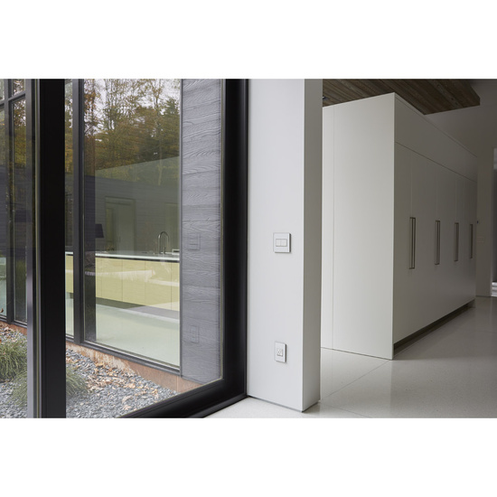 adorne® Mirror WhiteonWhite OneGang Screwless Wall Plate Wall