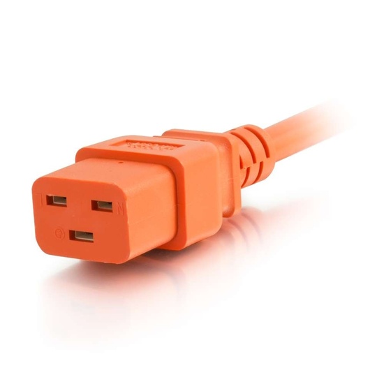 3ft (0.9m) 12AWG Power Cord (IEC320C20 to IEC320C19) Orange AC