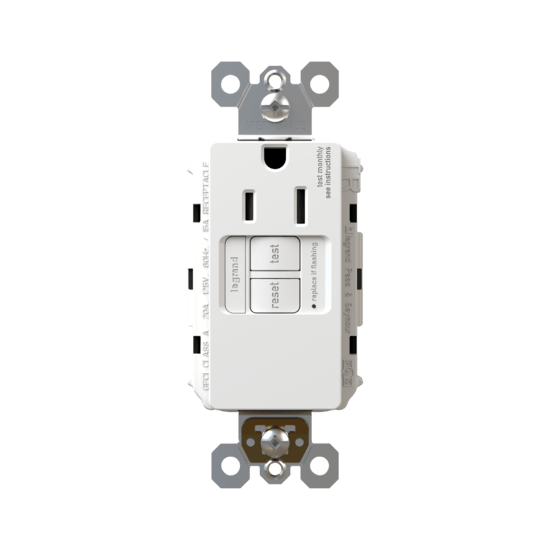 radiant 15A TamperResistant SelfTest Simplex GFCI Outlet