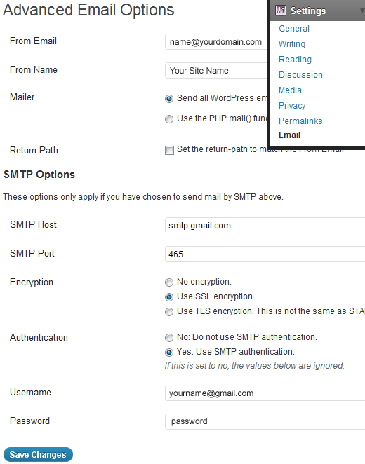 Sendmail Smtp Relay Settings