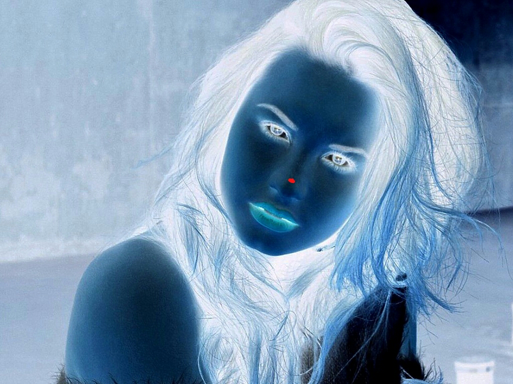 Optical Illusion Look at the red dot in the picture fo...