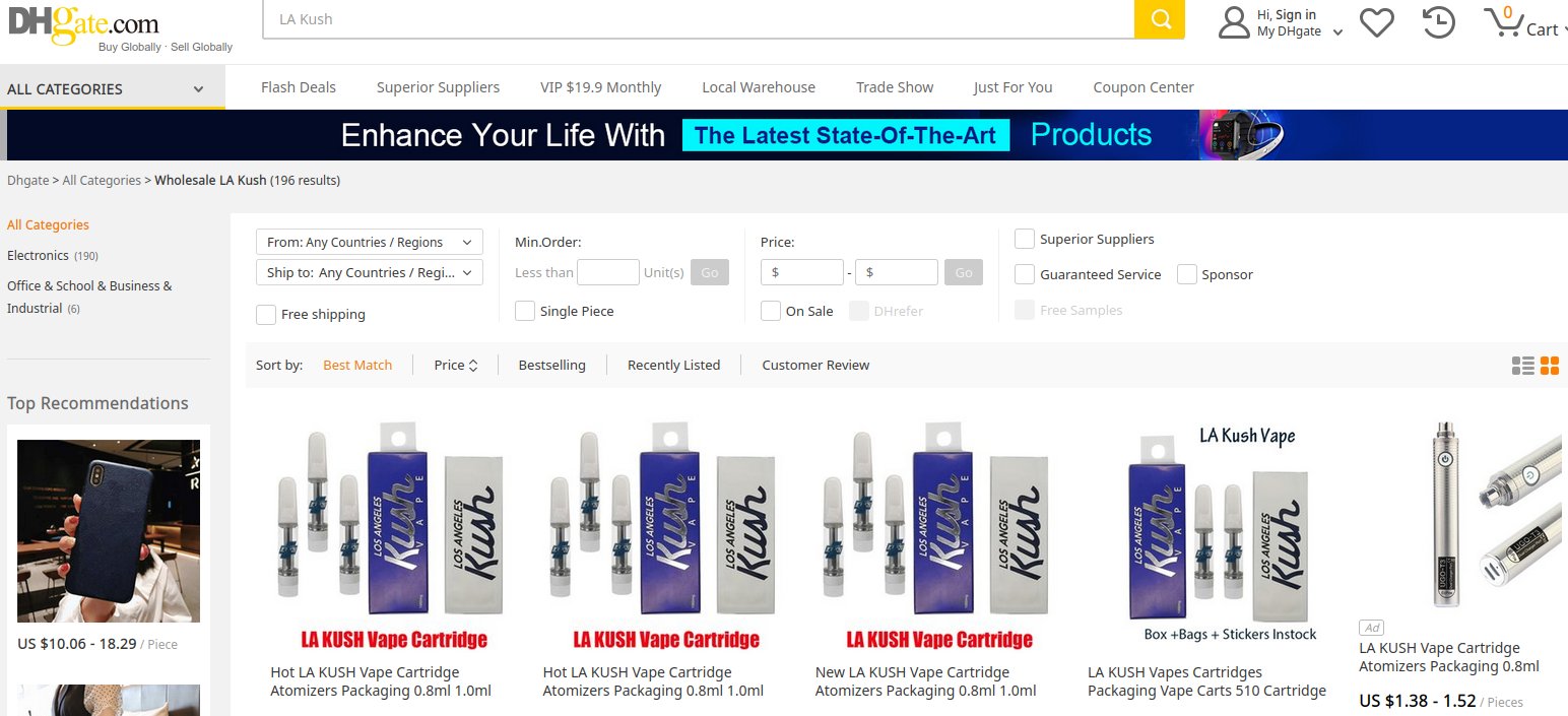 Secret Kush Look Out For Fake La Kush Carts p1distributors