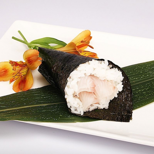 Red Snapper (Tai) Hand Roll (1 pc) Sushi Garden