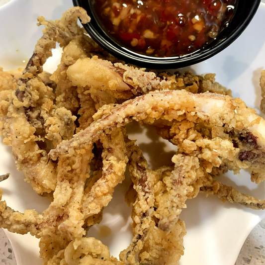A6. Deep Fried Squid Tentacles (Rau Muc Chien) Viet Mama Cafe