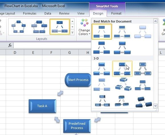 How To Make A Flowchart In Excel | PowerPoint Presentation