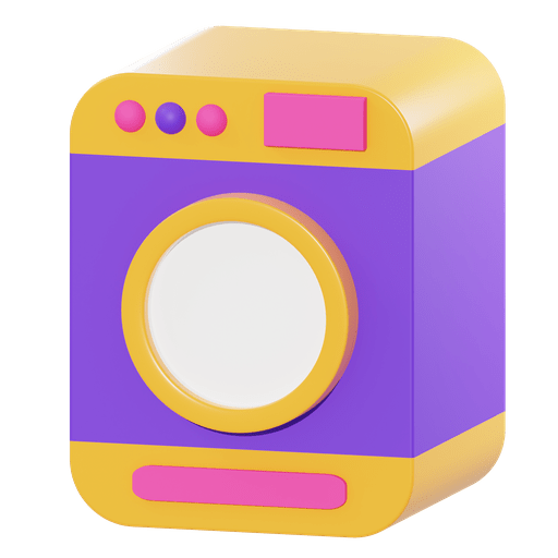 Washing, machine, laundry, technology, electronic, electricity, device 3D illustration