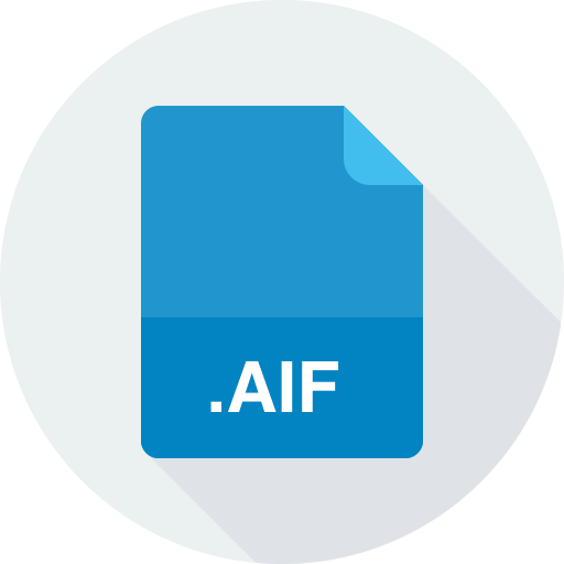 Aif, audio interchange file format icon