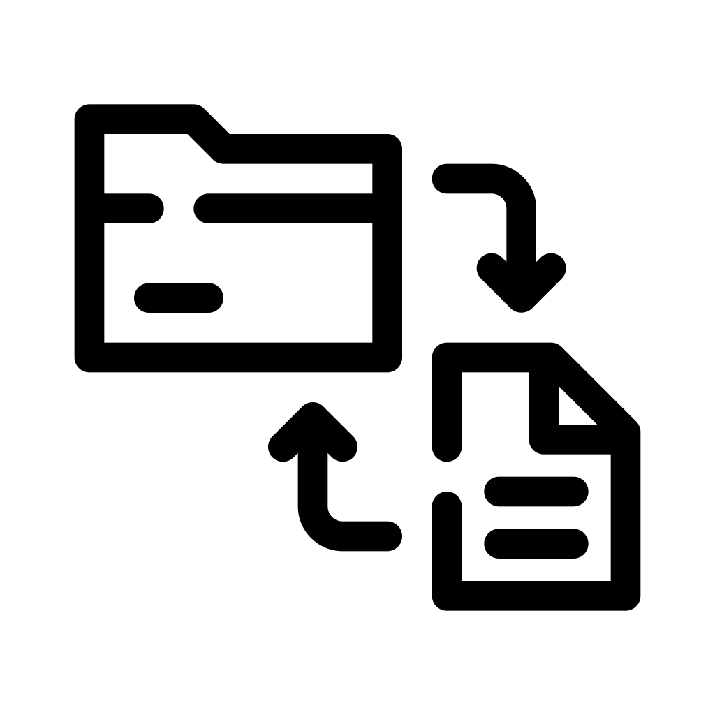 File, transfer, document, network, exchange, folder, backup icon