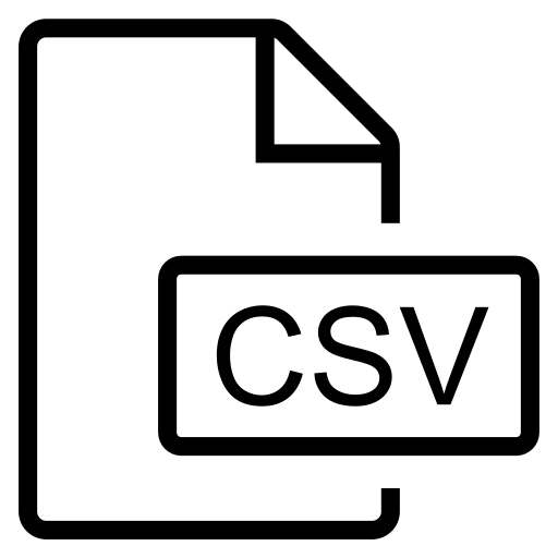 Csv, mime type icon