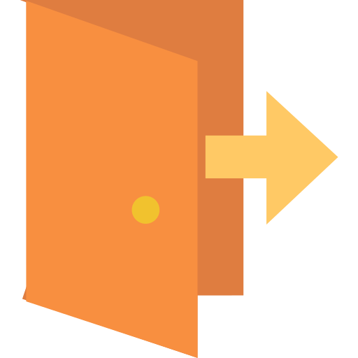 Out, sign icon