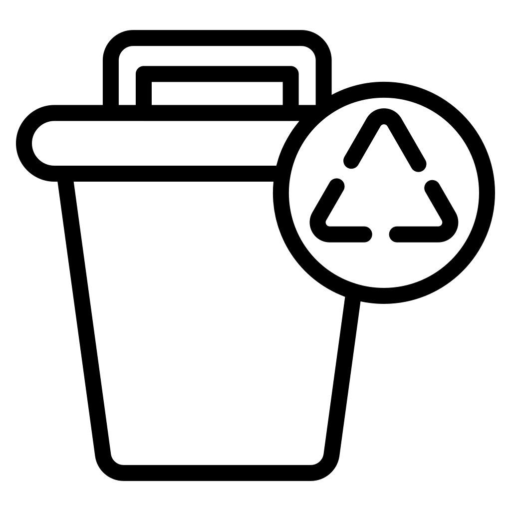 Garbage, recycle, can, trash, recycle bin, waste, rubbish icon
