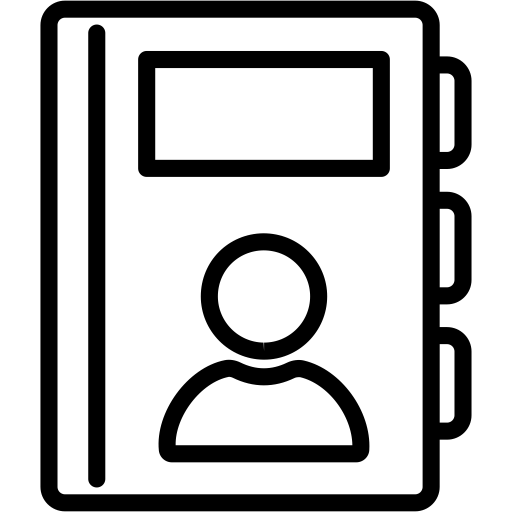 Address, book, contacts, notebook, number, people, profile icon