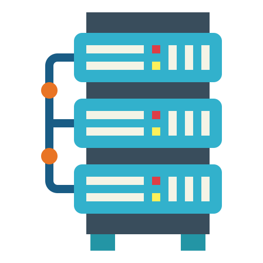Database, hosting, network, server icon