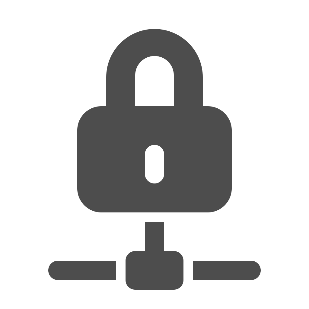 Connection, lock, locked, network, node, security icon Download on