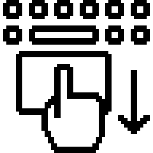 Touchpad, trackpad, down, hand, drag, interactive icon Download on