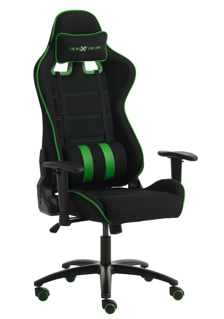 Gaming chair LAMDRUP black mesh/green JYSK
