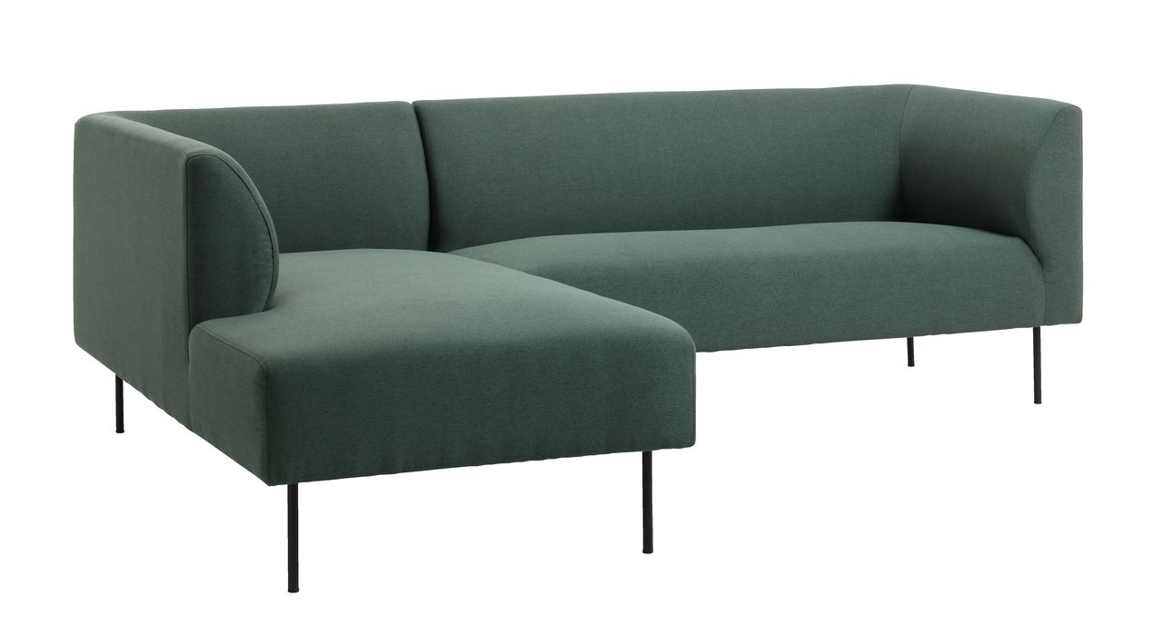 Sofá KARE chaise longue izquierda verde oscuro JYSK