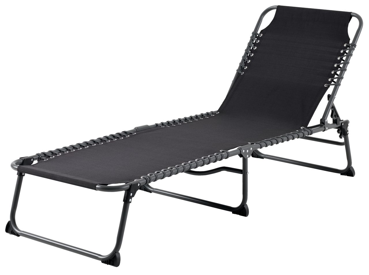 Sun lounger HALDEN W60xL190 black JYSK