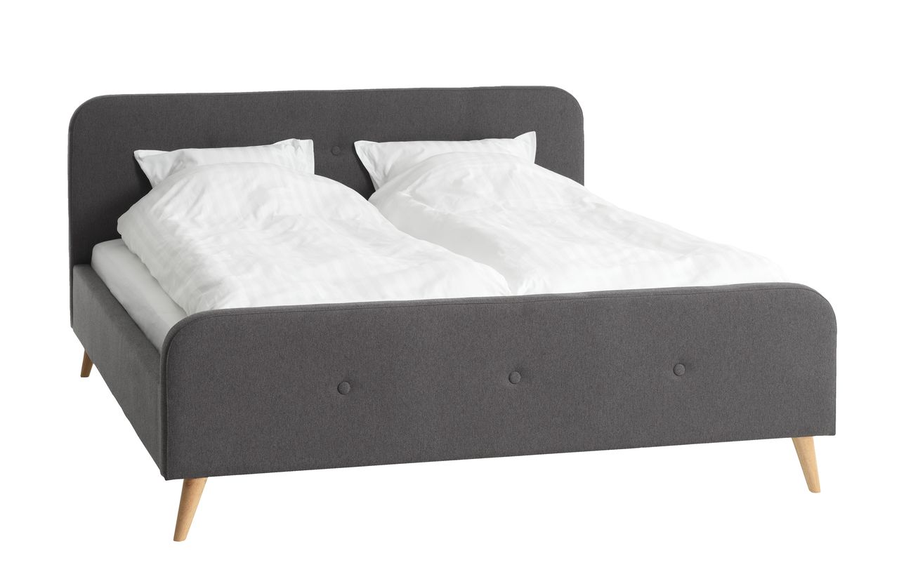 Struttura letto EGEDAL 160x200 gri. antr JYSK