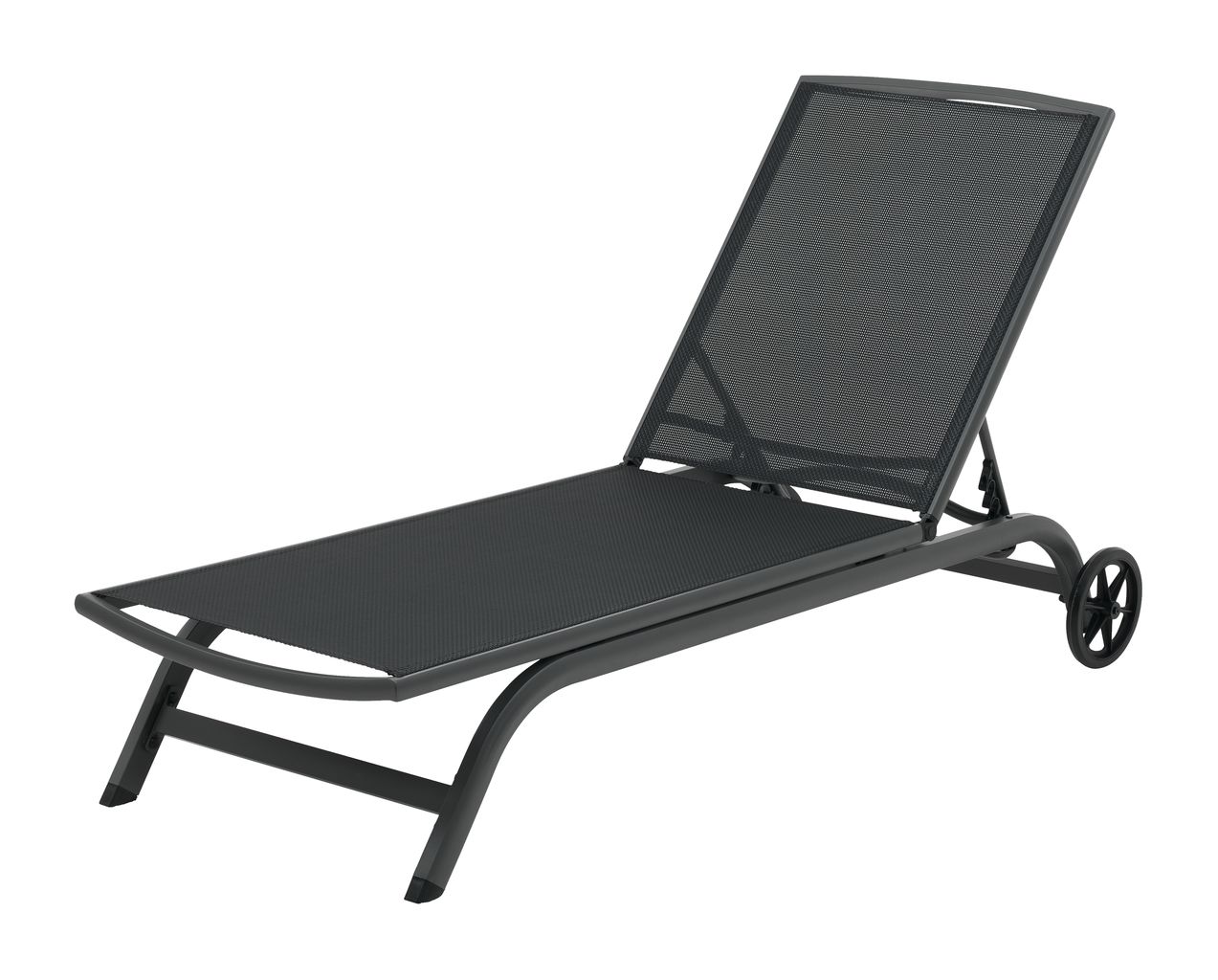 Sun lounger HANSTHOLM W76xL200 black JYSK