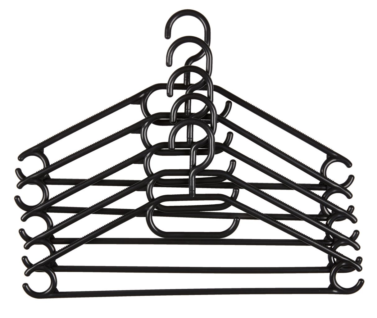 Hangers TRYGVE black pack of 5 JYSK