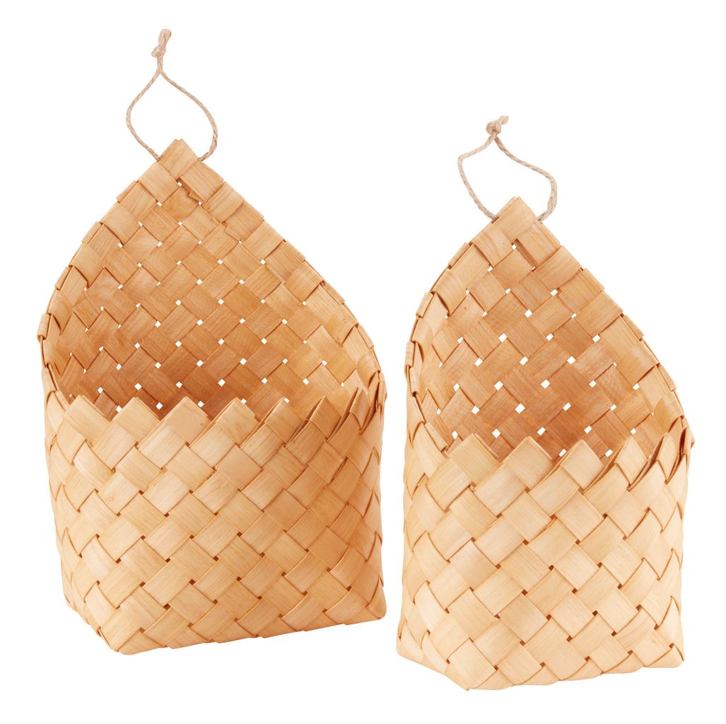 Hanging baskets OPE 2 piece set wood JYSK