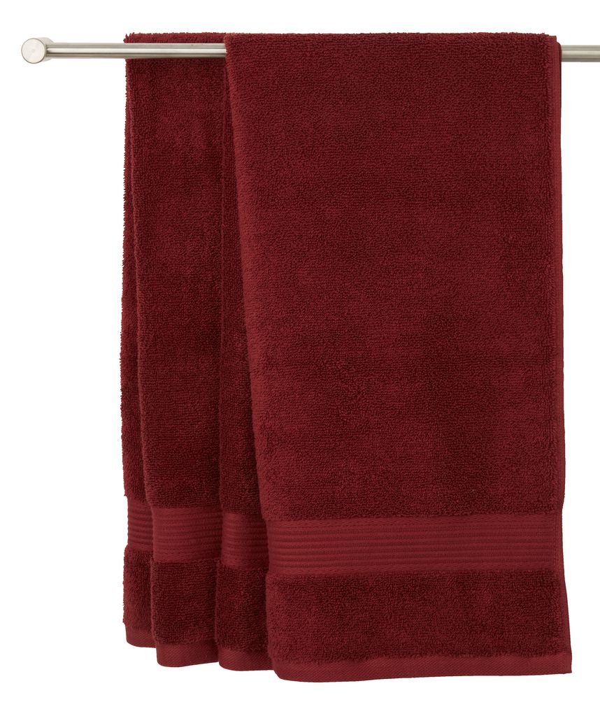Bath sheet KARLSTAD 100x150 burgundy JYSK