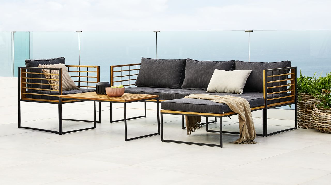 Set lounge UGILT chaise 3 posti legno JYSK