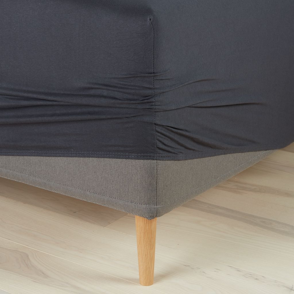 JerseySpannbettlaken JENNY 90x200x35 anthrazit JYSK