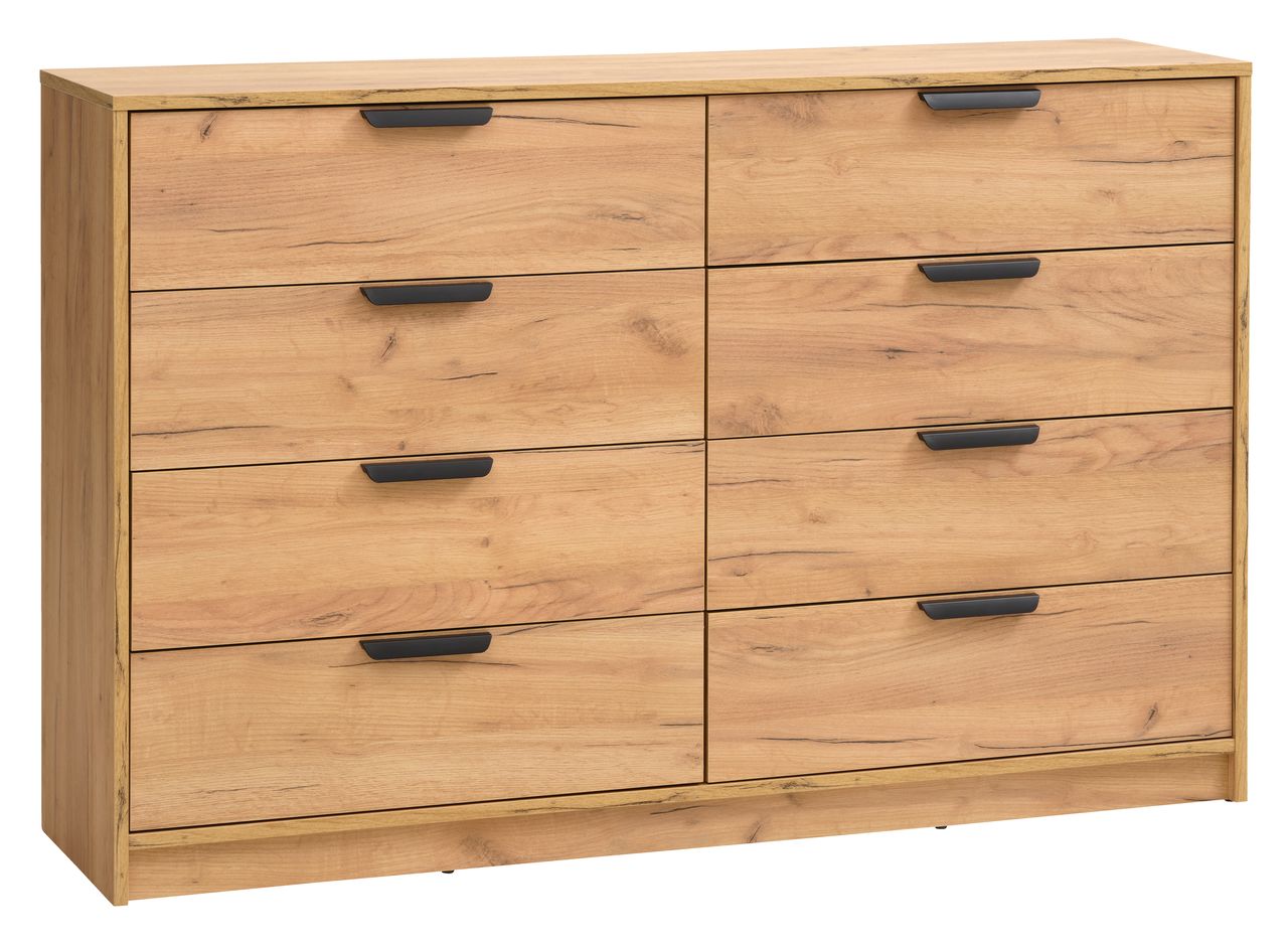 4+4 drawer chest JENSLEV oak JYSK