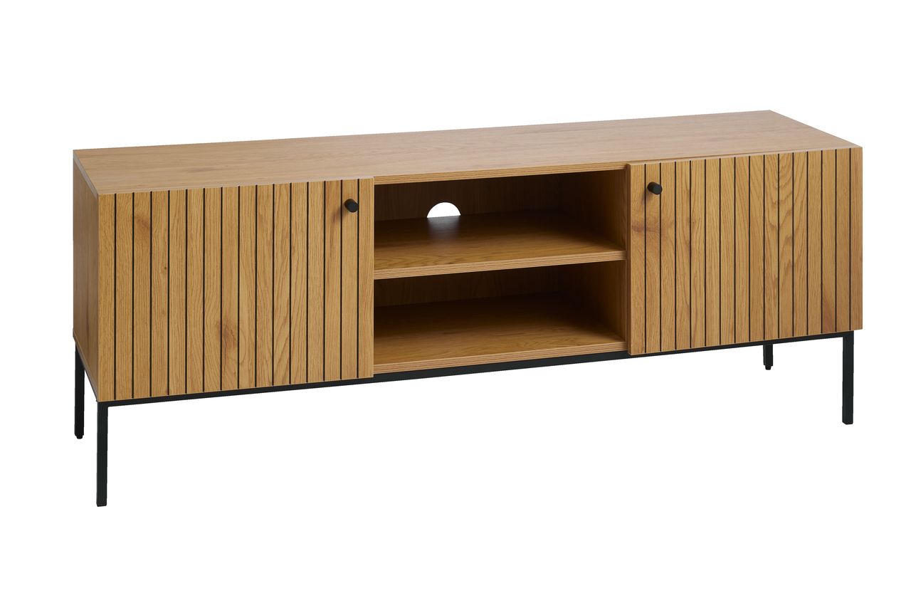 TV bench HEMDRUP 2 doors oak colour JYSK