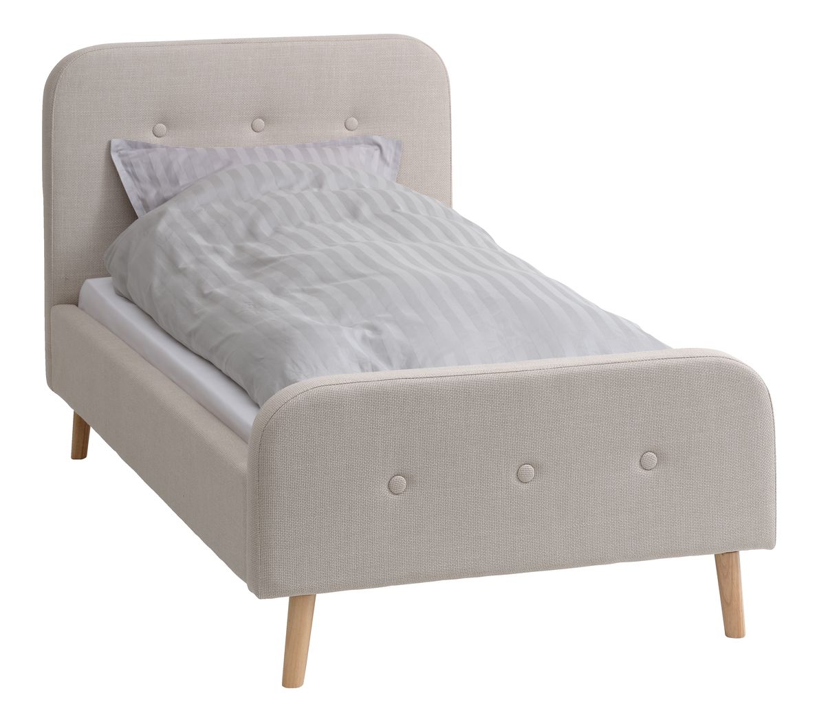 Bedframe KONGSBERG 90x200 beige stof JYSK