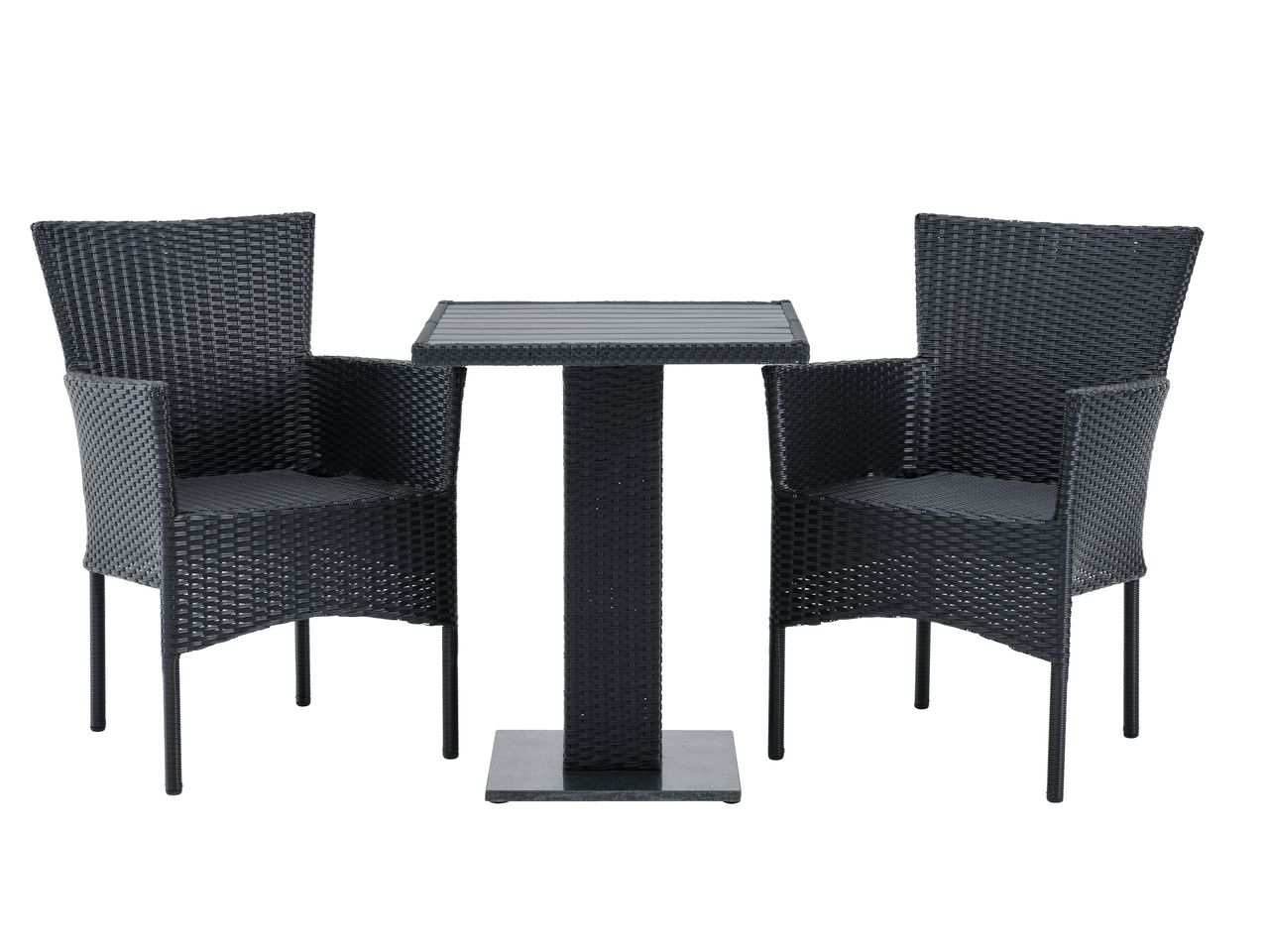 THY L60 table + 2 AIDT chair black JYSK
