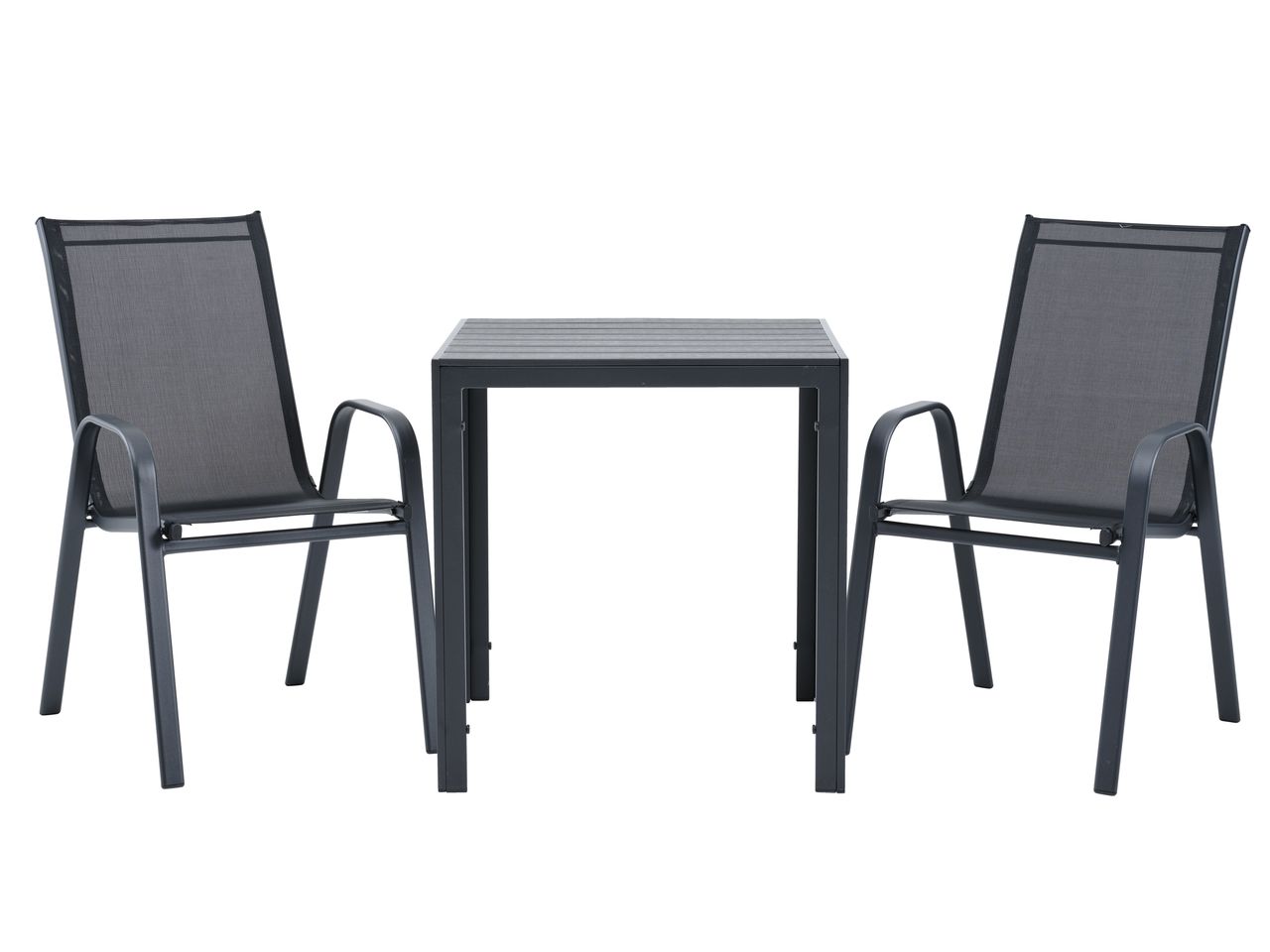 JERSORE L70 table + 2 LEKNES chair black JYSK