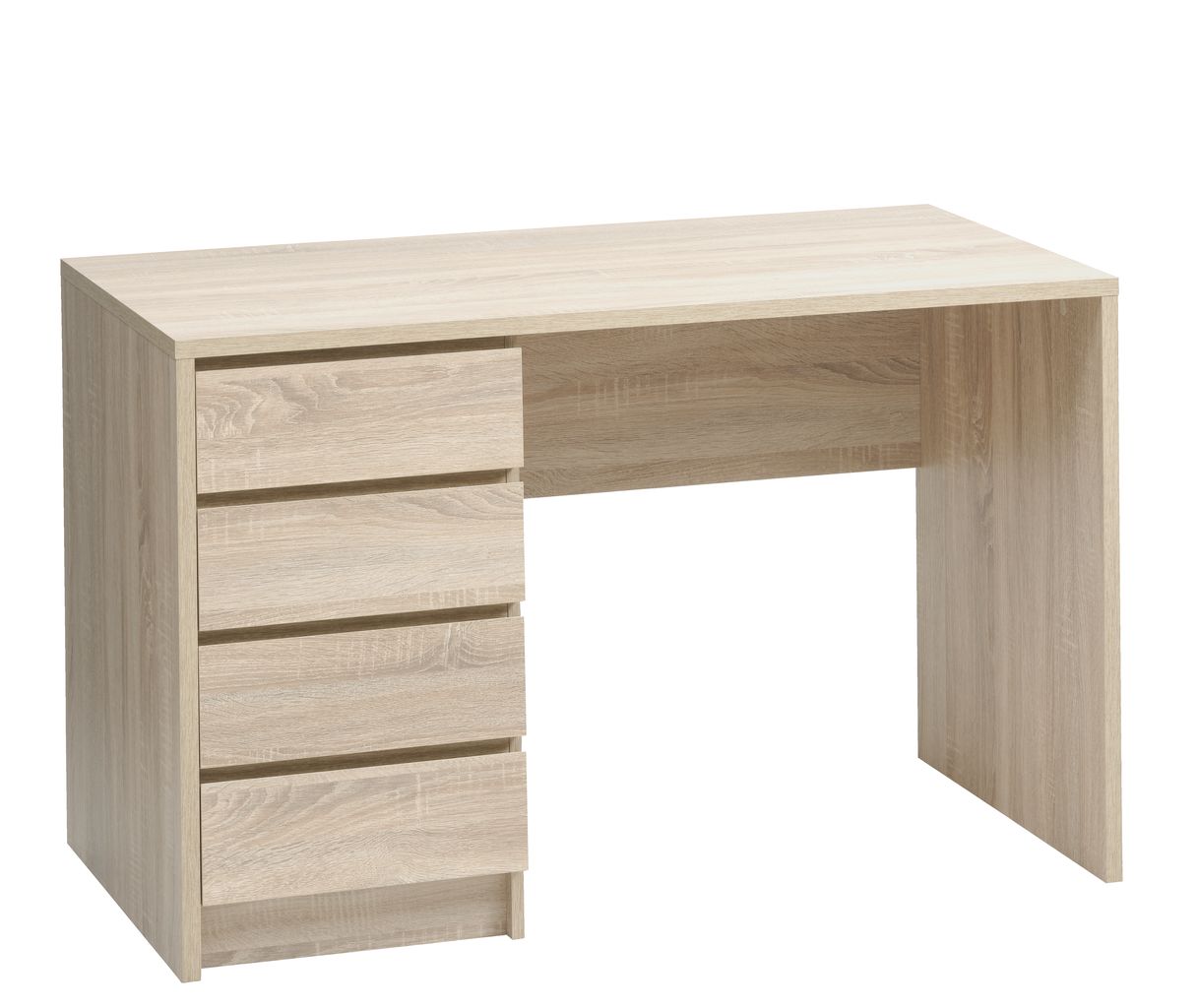 Desk LIMFJORDEN 60x120 4 drawers light oak colour JYSK