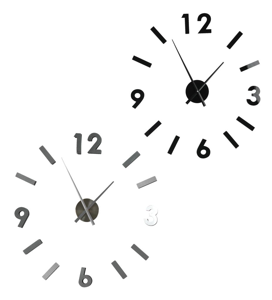 Wall clock VERNER adhesive numbers ass. JYSK