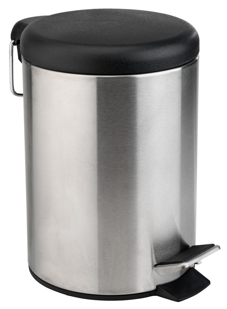 Pedal bin GUNSTA 3L steel/black JYSK