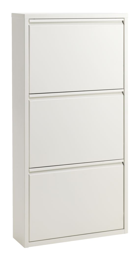 Meuble à chaussures HALLENSLEV 3 compartiments blanc JYSK