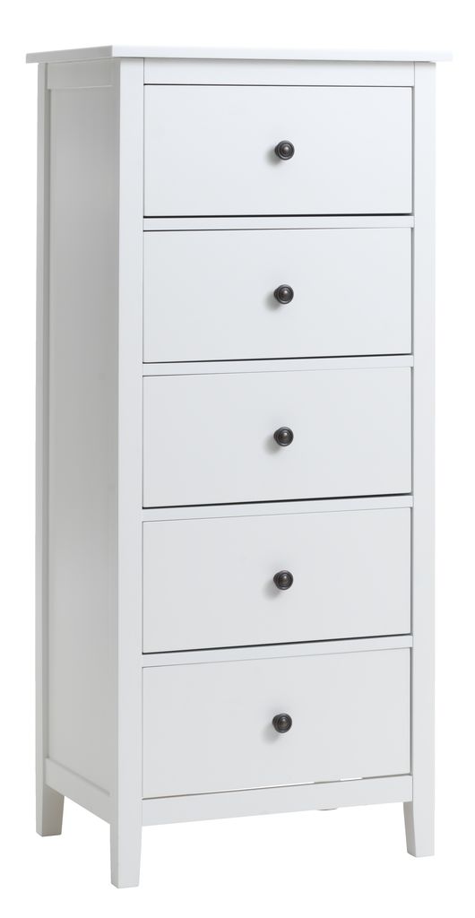 5 drawer chest NORDBY white JYSK