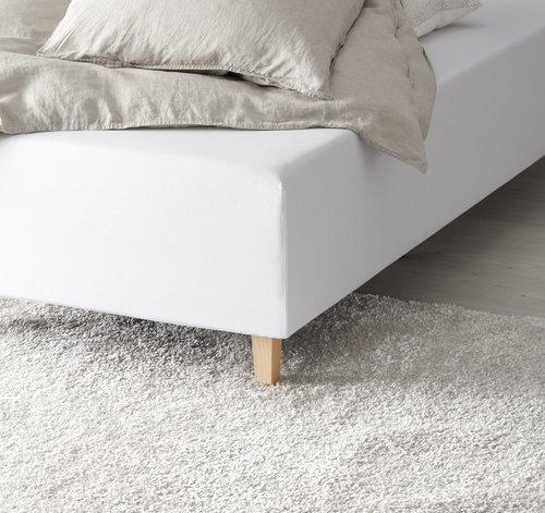 resårlakan Resårlakan 120X200X35Cm Vit Kronborg | Jysk