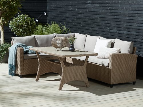 Lounge-Set Ullehuse 6 Pers. Stauraum Natur | Jysk