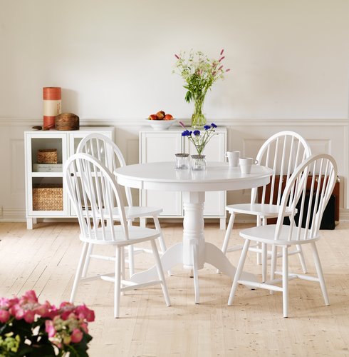 jysk matbord runt Matbord Askeby Ø100 Vit | Jysk