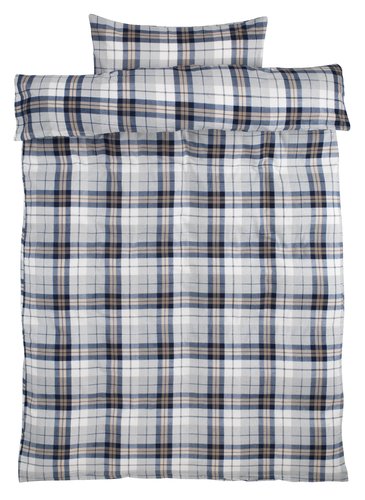 påslakan flanell Påslakanset Thorgunn Flanell 150X210 Blå | Jysk