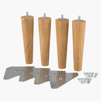 sängben ek Sängben Ø5Xh15Cm Ek 4 St/Set | Jysk