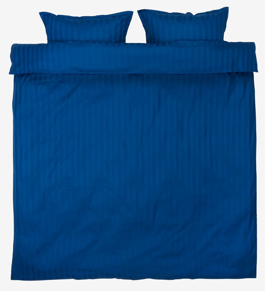 Sateen duvet cover set NELL King cobalt JYSK