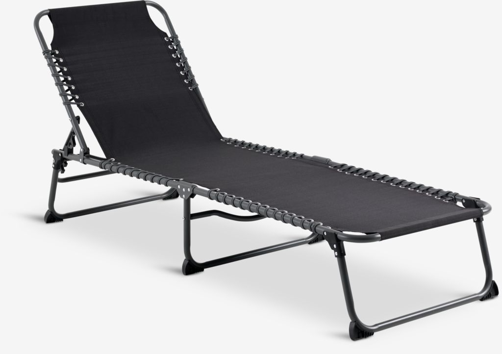 Sun lounger HALDEN W60xL189 black JYSK