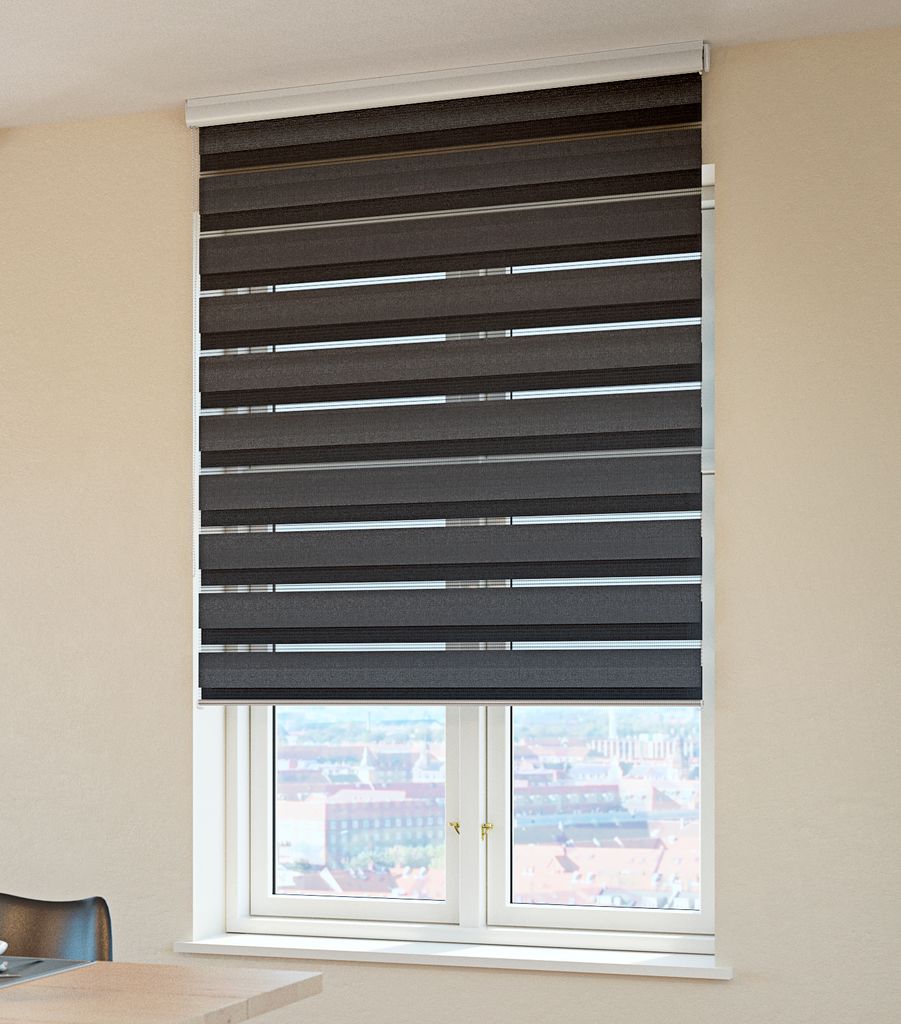 Roller blind Duo ALSTEN 60x180cm with cassette grey JYSK