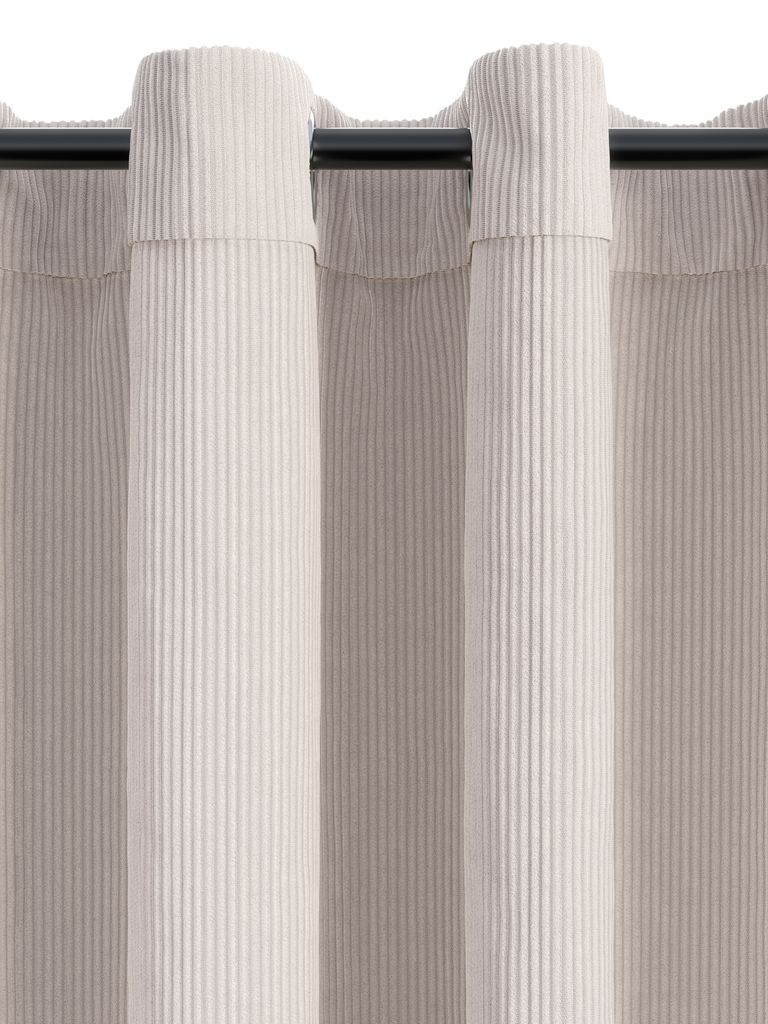 Rideau TOTAK 1x140x300 velours côtelé beige JYSK